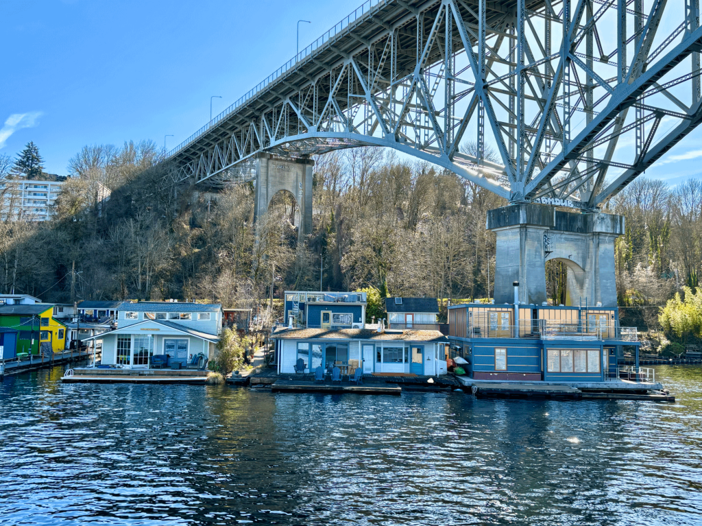 Floating houses on Salmon Way Waterway